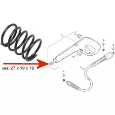 Ressort de la poignée du pistolet nettoyeur HP Kärcher K7 Full Control