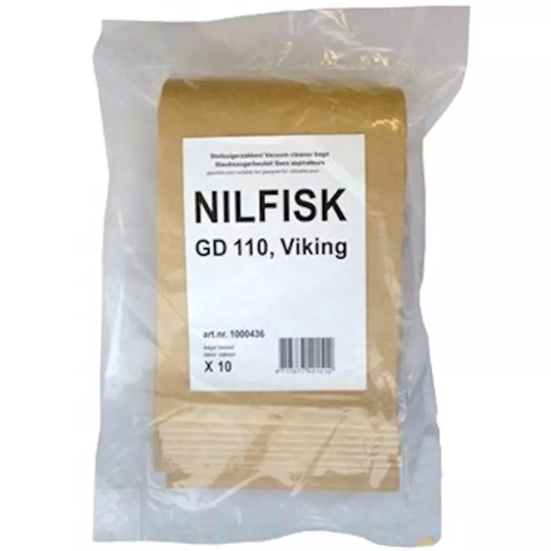 Sac aspirateur papier compatible Nilfisk GD110 Viking (x 10 sacs)