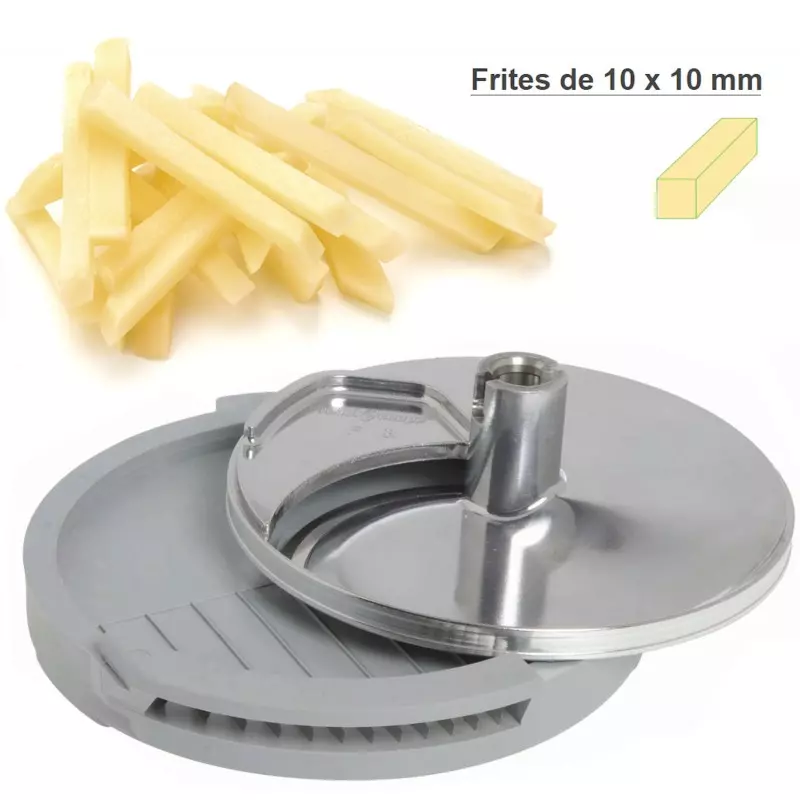 Ensemble Disque frites 10x10 mm Expert Robot Coupe CL50, CL60, R502, R752