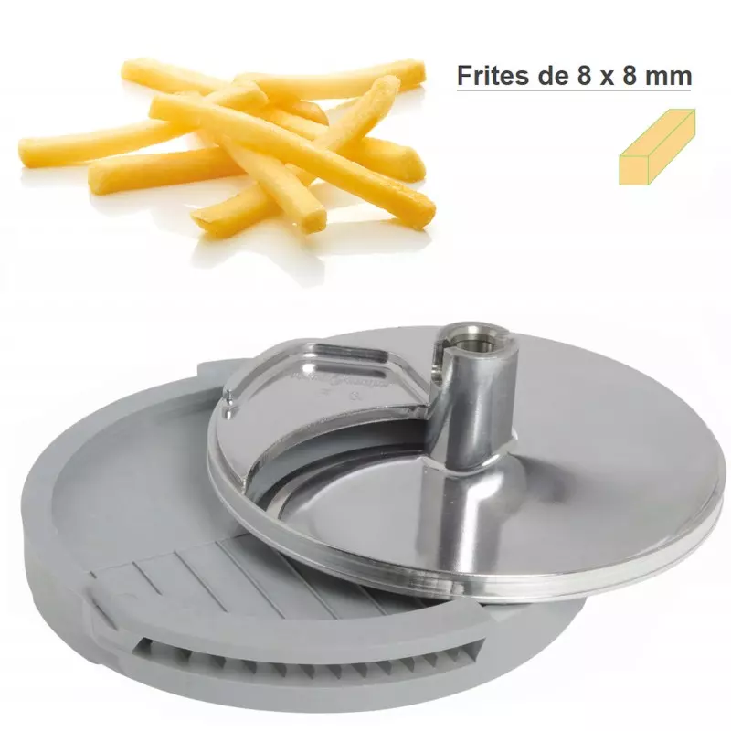 Ensemble Disque frites 8x8 mm Expert Robot Coupe CL50, CL60, R502, R752