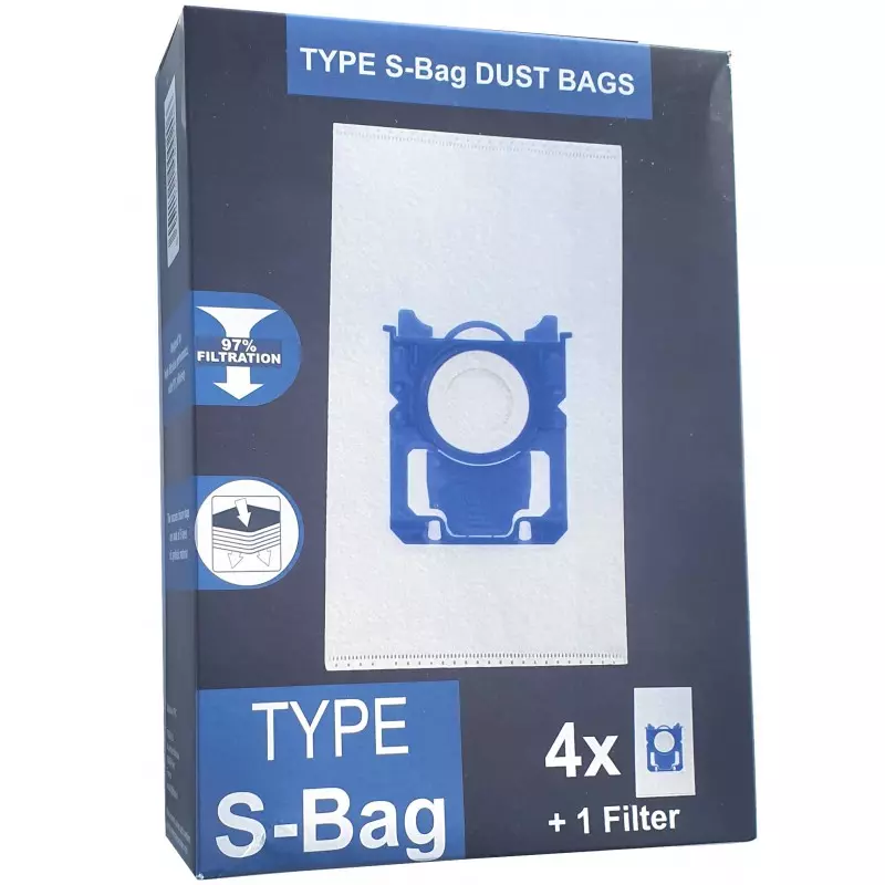 Sac aspirateur Anti-Odeur Electrolux S-Bag absorbant les odeurs. Boite de 4  sacs