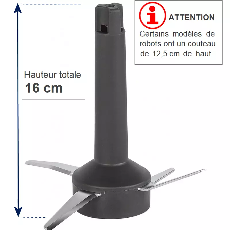 Couteau hachoir robot Compact Cook Deluxe de M6 Boutique