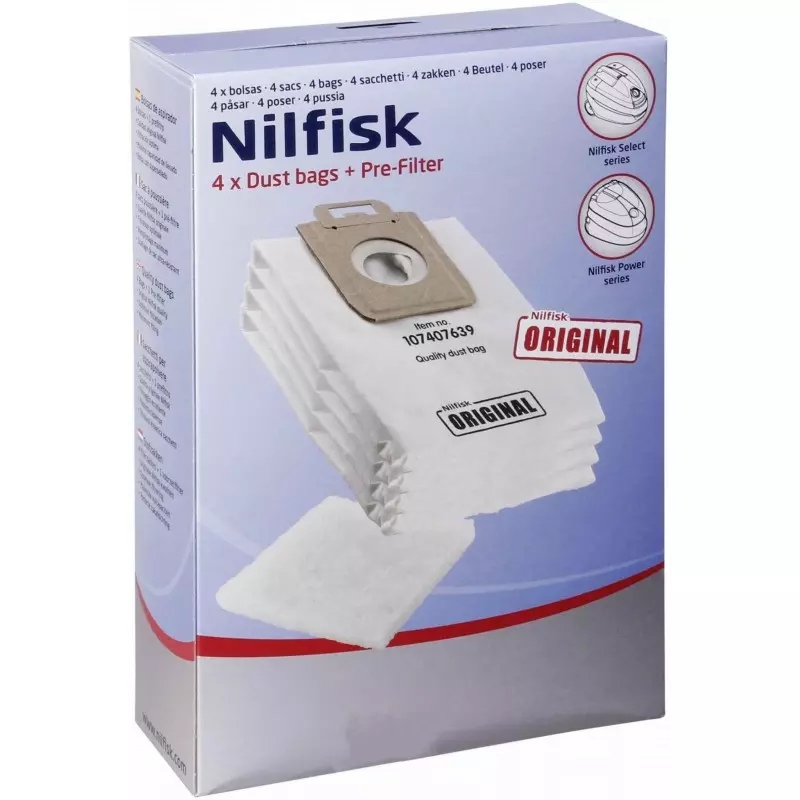 Nilfisk sacs d'aspirateur en papier (sacs à poussière) 5 pièces