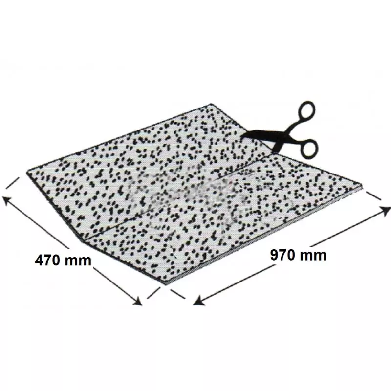 Filtre métallique anti graisse lavable 57x47 cm à découper pour hotte