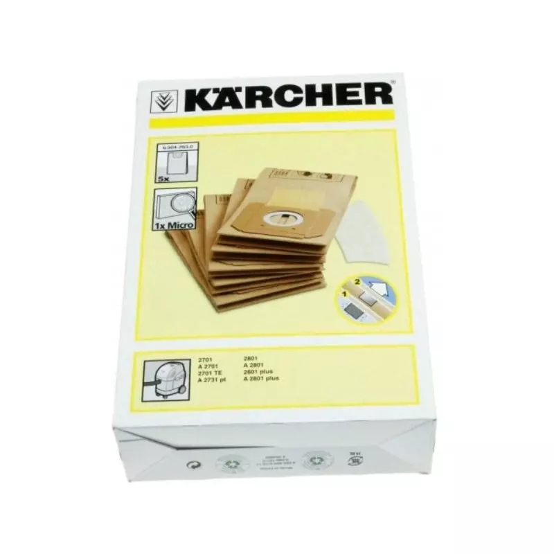 Sac aspirateur Karcher 2701, 2701TE 2801 Plus  A2701, A2801 .. K2701,  K2801