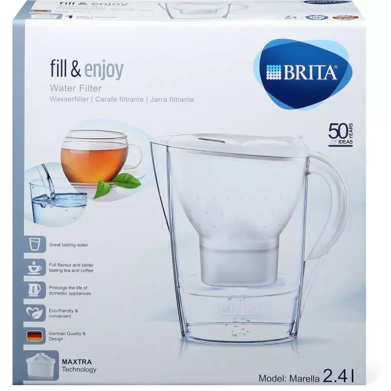 Filtre à eau BRITA FRANCE Carafe filtrante Marella + 4 mois Maxtra+ BRITA  Pas Cher 