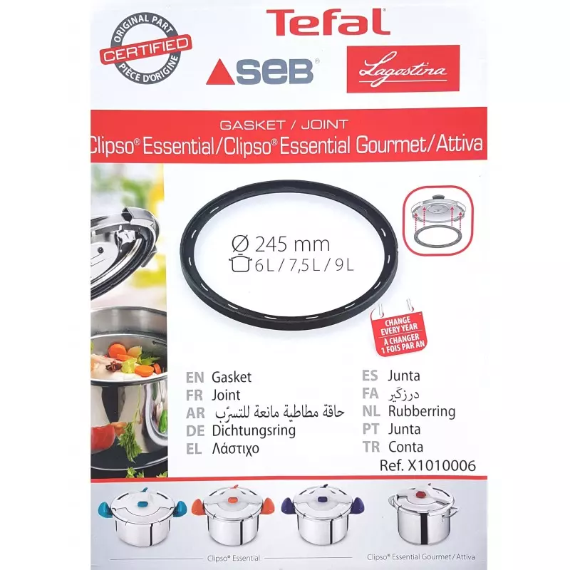 Joint autocuiseur Seb Clipso Essential, Essential Gourmet en 6 / 7