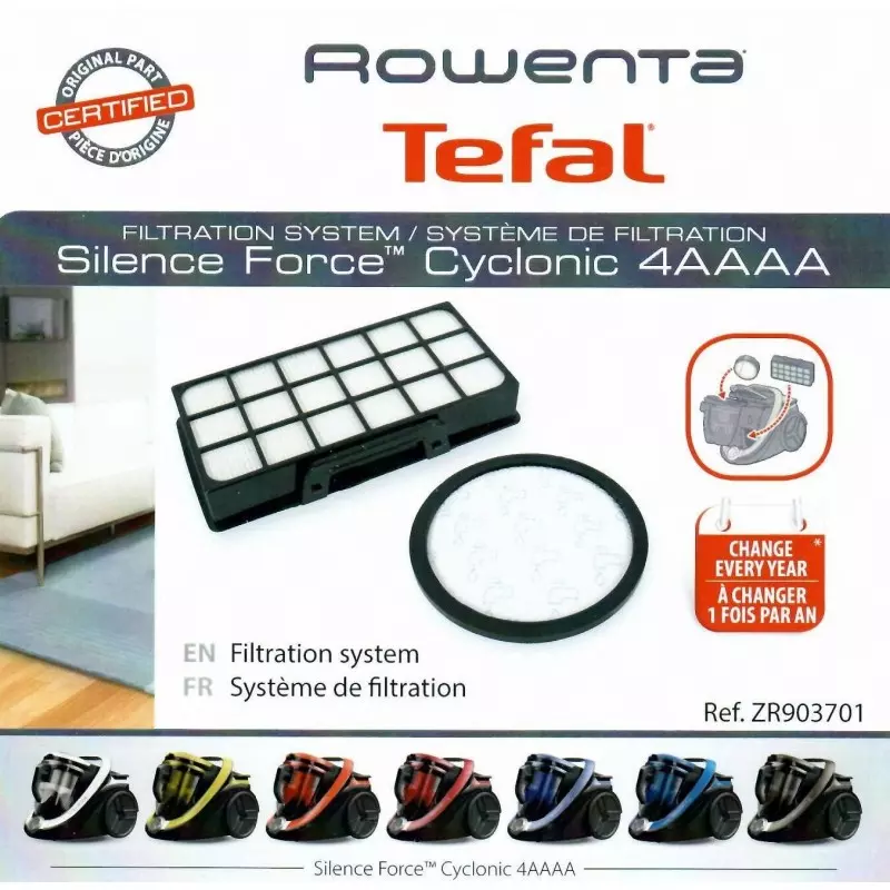 Lot de 2 Filtres HEPA pour Rowenta Silence Force Cyclonic 4AAAA