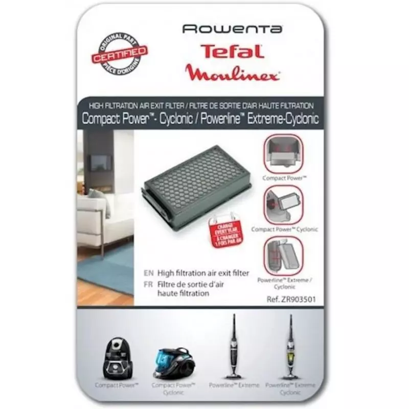 Filtre pour aspirateur Rowenta Compact Power Cyclonic RO3786, RO3798