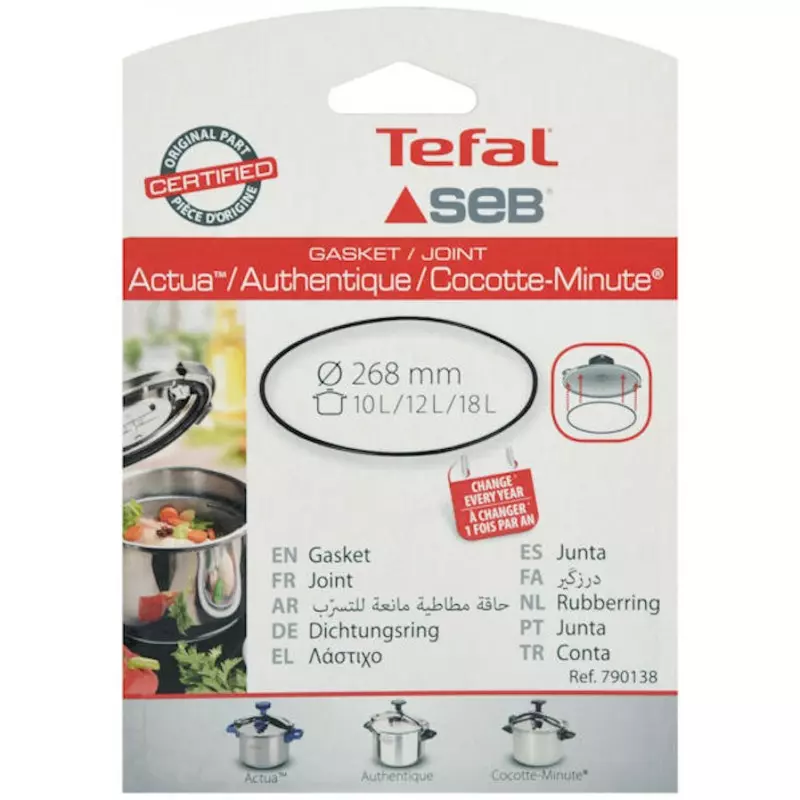 Joint de couvercle alu 3,5L Seb Authentique / Cocotte minute - Auto