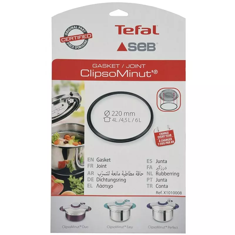 Joint autocuiseur Seb Clipso Minut' Duo en 4 / / 4,5 / 5 / 6 Litres