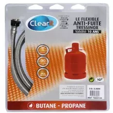 Wpro - Tuyaux de gaz butane/propane caoutchouc 10ans 2m - tbc208 - WPRO -  Accessoires barbecue - Rue du Commerce