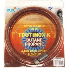 Tuyau flexible pour butane et propane durée 10 ans 1,50 mètre 657-16