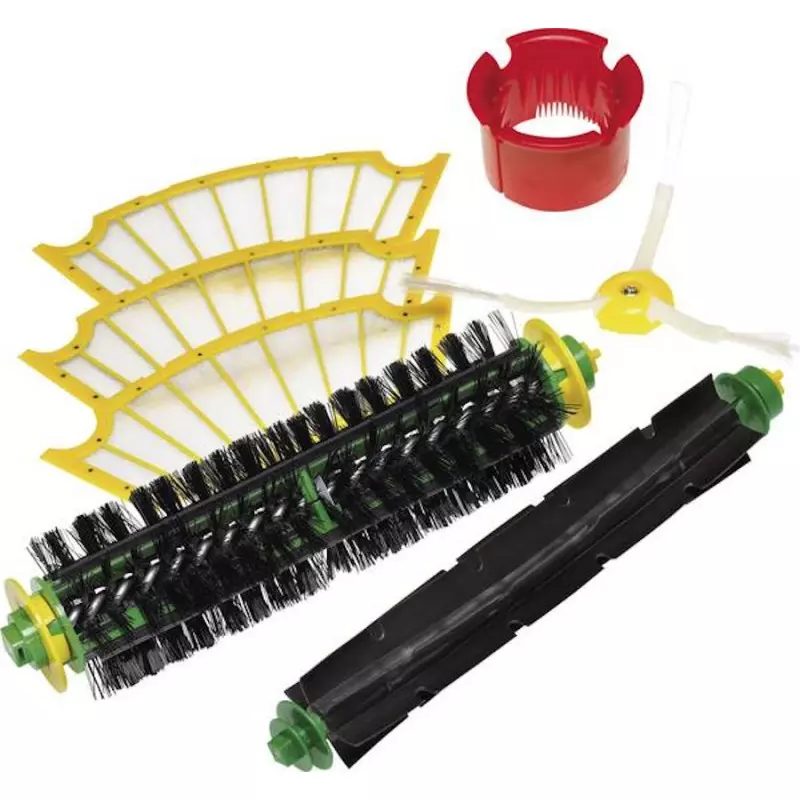 Kit de 3 filtres Aérovac + 3 brosses latérales pour Irobot ROOMBA 