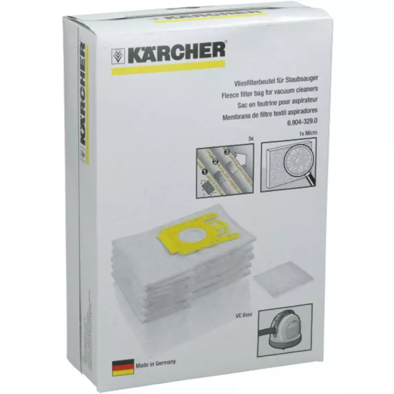 Sac aspirateur Karcher VC6100, VC6200, VC6300 - Boite de 5 sacs