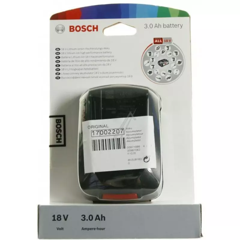 Batterie accumulateur 18 volts aspirateur Bosch Unlimited Serie 8  BBS1224