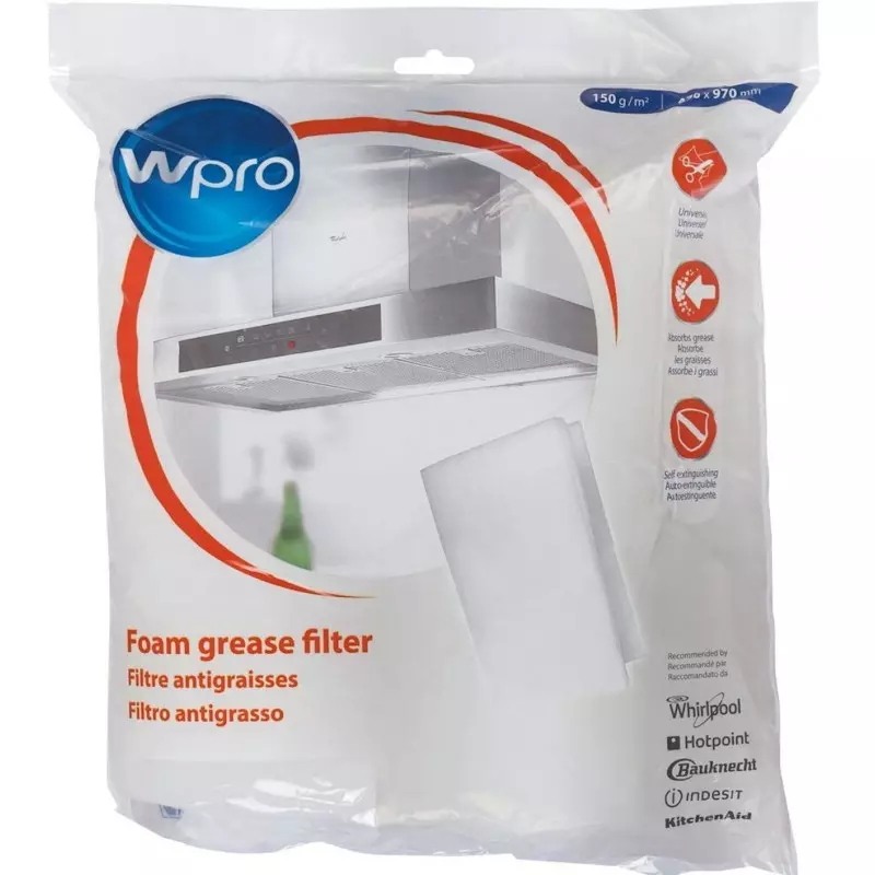 Filtre à graisses hotte 150gr/m² WPro