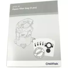 Nilfisk Original 147 1098 500 sacs d'aspirateur en papier (sacs à  poussière) 5 pcs aspirateur 1471098500, 147 1098 500