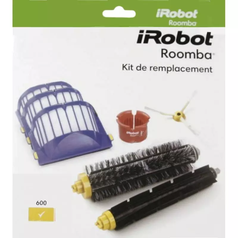 Kit iRobot Roomba Série 600, 620 (3 filtres, 1 brosse latérale