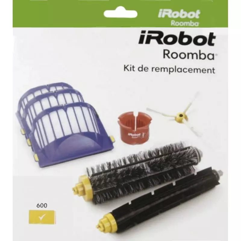 Kit iRobot Roomba Série 600, 620 (3 filtres, 1 brosse latérale, etc)