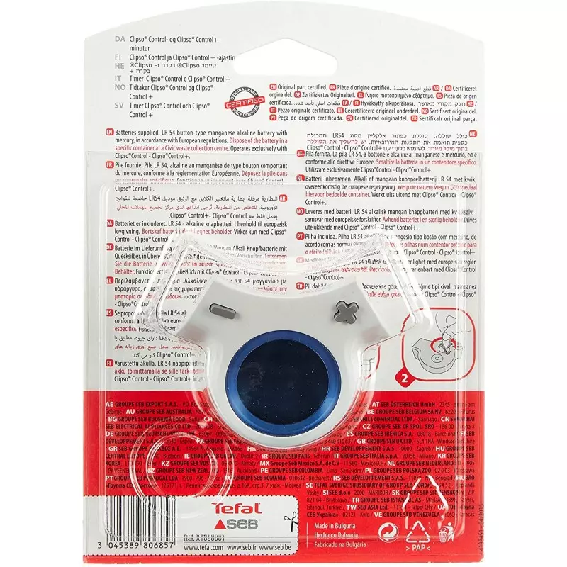 Minuteur gris rouge pour autocuiseur clipso chrono et acticook seb