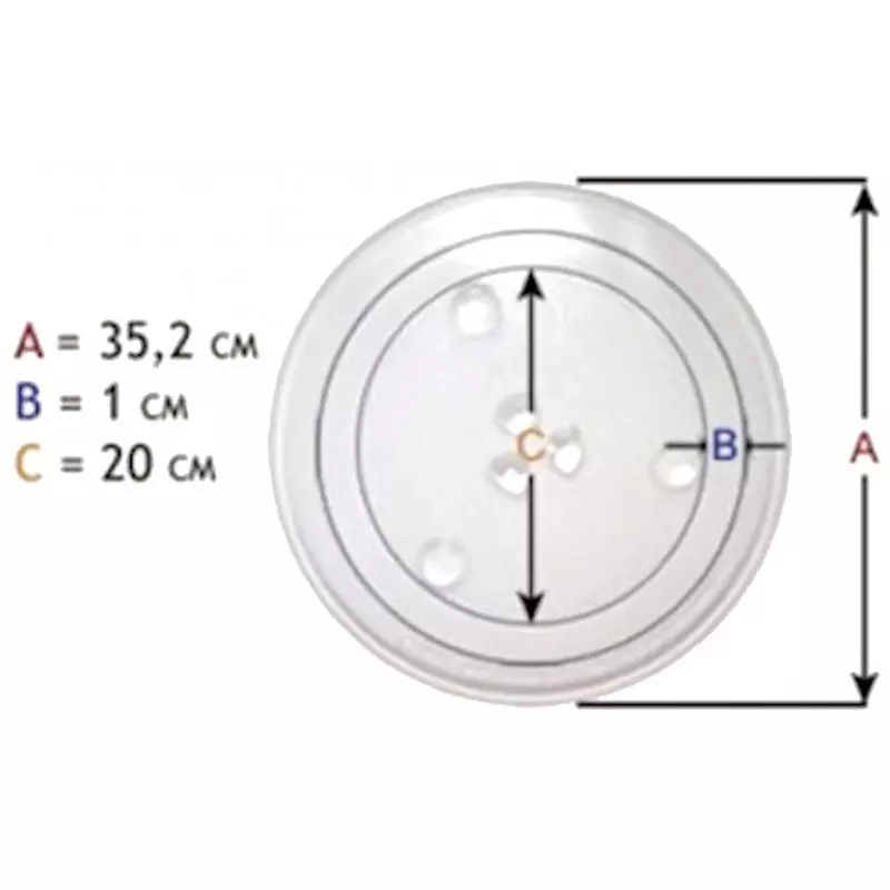 PLATEAU TOURNANT VERRE MO DIAM 32 POUR MICRO ONDES CONSTRUCTEURS