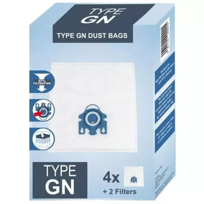 Sac GN Miele HyClean 3D - Boite de 4 sacs + 2 filtres