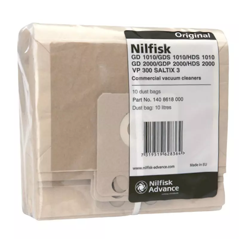 5 Dust hoover Bags for Nilfisk VP300 GD1000 GD1005 CDB3000 Family Vacuum