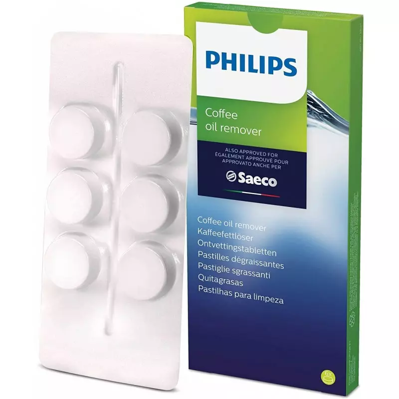 Tablette de 6 pastilles dégraissantes Saeco pour machine à café Philips