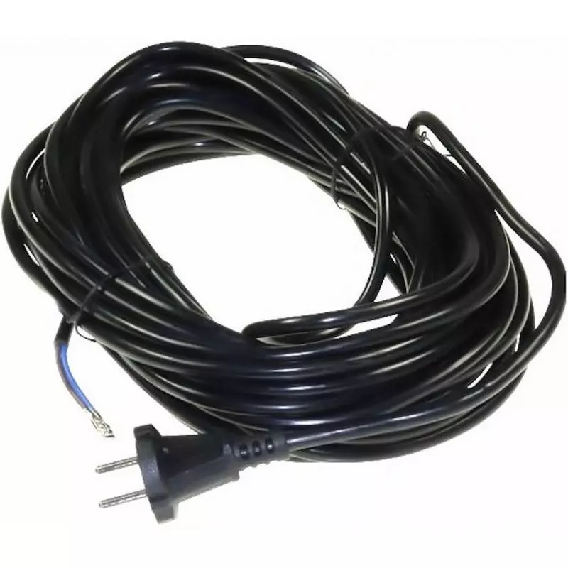 Cable rond d'alimentation 15 mètres avec cosses électrique pour aspirateur