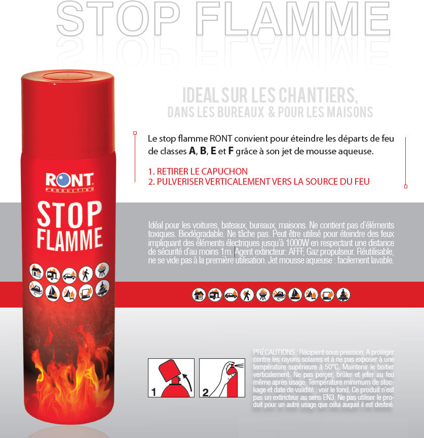 stop flammes incendie