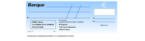 cheque bancaire